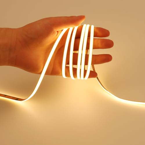 Image of GOMING 5V 5mm Width COB USB LED Strip Warm White 3000K 4M(2pcs x 6.6ft) | USB Powered 400LEDs /M Flexible High Brightness IP20 Not Waterproof LED Tape Lights for DIY Decoration Lighting