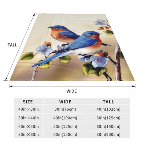 Couverture douce Happy Bluebirds pour des instants chaleureux et cocooning - 3
