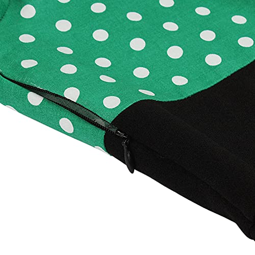 Image of KILLREAL Women's Vintage Polka Dot Print A-Line Pin Up Style Sleeveless Cocktail Party Casual Dress