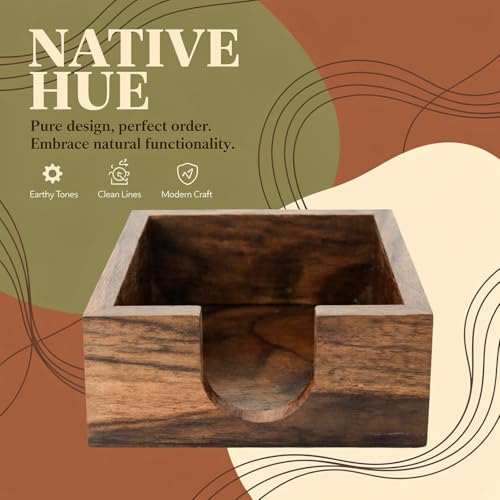 Porte-notes en bois de noyer noir, cadeau de bureau élégant
