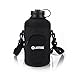 Beer Growler 64oz Protective Carrier Tote Black Nylon & Neoprene Sleeve with Shoulder Strap (Bottle Sold Separately) Fits Hydro Flask and Other Popular Brands
