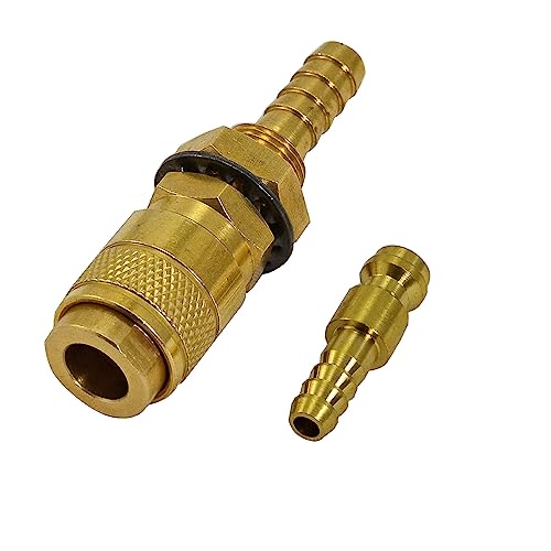 RIVERWELD Soldadura TIG Gas y Agua conector rápido Montaje de conector de la manguera 1 Conjunto oro