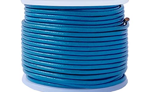 Cords Essentials Round Genuine Leather String Cord, Rope for Jewelry Making Necklaces, Bracelets, Kumihimo Braiding, Wraps