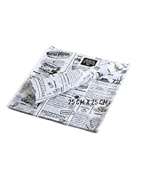 FRITZTOWN Deli Paper 25×25 cm Weiß 200 Blatt | Unbeschichtetes Einschlagpapier & Burger Papier | Fettabweisendes Food Paper für Burger, Pommes, Sandwich, BBQ & Street Food