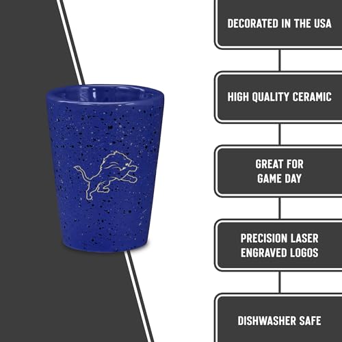 Rico Industries CSK2401RY Nfl Football Detroit Lions 2Oz Ceramic Shot Glass thumb #4