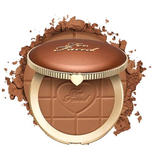 Too Faced Chocolate Soleil Matte Blurring Bronzer | Matte Bronzer Powder that Mimics Natural Skin for Blurred Sun-Kissed Effect Milk Chocolate 0.28 Ounce