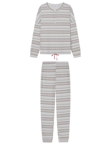 Pijama largo Women'secret contre le froid nocturne ensemble pyjama doux femme