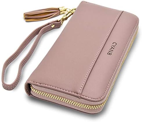 Women Wallets Tassel Bifold Ladies Cluth Wristlet Wrist strap Long Purse
