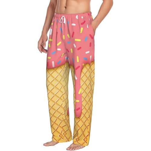 Pink Ice Cream Mens Pajama Pants Comfy Lounge Pants Casual Pjs Bottoms2