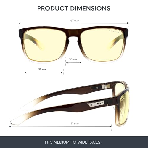 Gunnar Intercept Gaming Glasses, Latte/Fade, Amber Lens