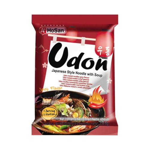 Fideos Udon con sopa estilo japonés sabor picante 232.6g - Pack 3 uds