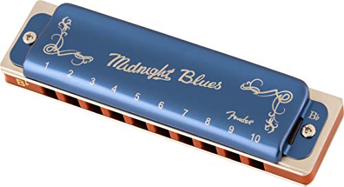 Fender Midnight Blues Harmonica avec étui de transport et manuel d’instructions (français non garanti) – Clé de Si plat - Les Beatles, Paul McCartney, John Lennon, RIngo Starr, George Harrison Fender Midnight Blues Harmonica avec étui de transport et manuel d'instructions (français non garanti) – Clé de Si plat – Image 3