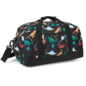Kids Duffle Bag for Boys, Ideal for Travel, Overnight Weekend, School Practice (Black)