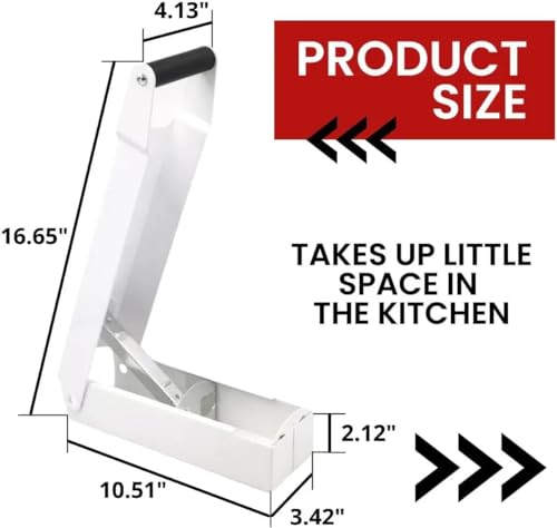 Wall Mounted Can Crusher White - Heavy Duty White Compactor for Seltzer, Soda, Beer Cans and Plastic Bottles - Aluminum Can Smasher for Recycling - Image 3