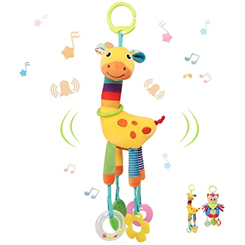 JoyLife Sonajero recién Nacido, Montessori Muñeca de Peluche Felpa, Sentido Regalo Niños Niñas, Sonajeros Suaves Juguetes para bebés de 3 6 9 12 Meses Niños y niñas Cover