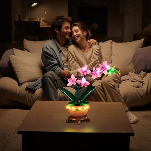 Nitemode Light Kit Compatible with Lego Orchid, Upgraded 10343 Mini Orchid Model Lighting Accessories(No Model)