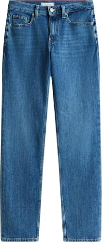 Tommy Hilfiger Damen Jeans Hose Classic Straight Fit, Blau (Nos Mid Blue), 28W/25L – Ansicht 6