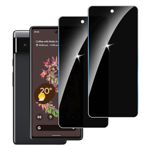 LYPHPE 【2 Piezas】 Protector Pantalla Privacidad para Google Pixel 6,Cristal Templado Anti Espía,Anti-Espía Vidrio Película,9H Dureza,Anti-Arañazo,Sin Burbujas,Privacy Screen Protector