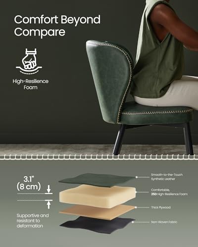 Image of VASAGLE Dining Chairs Set of 6, Upholstered Kitchen Chairs