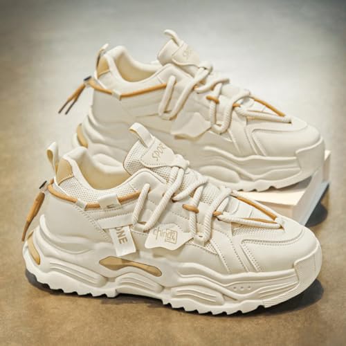 Mens Chunky Walking Shoes Fashion Colorblock Sneakers Lightweight Breathable Retro Casual Shoes2