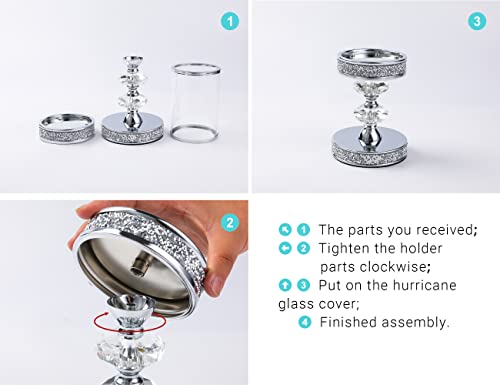 Pillar Candle Holders, Candle Holders For Pillar Candle, Crystal Candlesticks Holder For Home Decor, Wedding, Events, Coffee Dining Table Ch048Md #TOP6