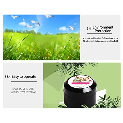 Jiusike Nail Design Adhesive Super Sticky Rhinestone Nail Decor Stuck Drill Glue Nail Ornament Adhesive Drill Glue Nail Adhesive Drill Light Transparent Glue (A, One Size) #TOP1