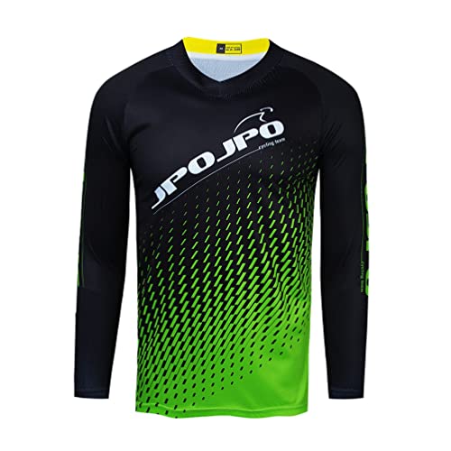 WeimoMonkey Maillot de ciclismo para hombre MTB Motocross Gear Downhill Racing Shirt Mountain Bike Wear, verde, 10 años