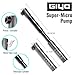GIYO Small Bike tire Pump Schrader & Presta Valve for MTB 80 PSI Telescopic Barrel All Metal CNC Portable Mini Bike Pump Secure Valve Lock for Easy Pumping | Taiwan Made GM043