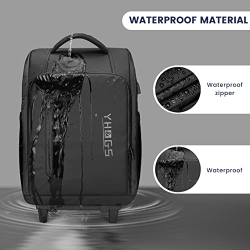 Gotech Rolling Backpack, Waterproof Backpack With Wheels For Business Commuter, Carry On Backpack With Laptop Compartment, Fit 15.6/17 Inch Laptop, Wheeled Backpack For Adults #TOP2