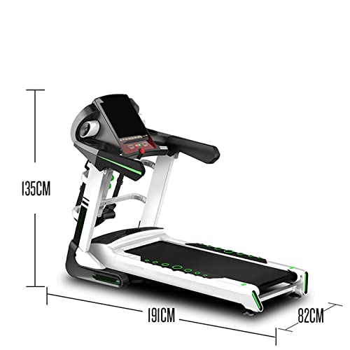 Image of Indoor Electric Treadmill Home Mute Shock Absorption Folding Multi-Functional Fitness Equipment (White)