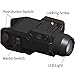 Laspur Sub Compact Tactical Rail Mount LED High Lumen Flashlight Light with Strobe for Pistol Handgun, Built-in USB Magnetic Touch Rechargeable Battery Accessory Remaining Display (Button Switch)