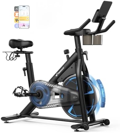 MERACH Exercise Bike, Magnetic Resistance, 330lbs Capacity