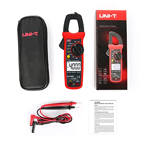 Image of UNI-T Digital Clamp Meter UT203R AC Current True RMS Volt Amp Ohm Meter HVAC Clamp On Multimeter, Auto Ranging 4,000 Counts NCV AC DC Voltage Frequency Resistance Capacitance Continuity Diode Tester