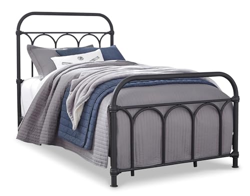 Signature Design by Ashley Nashburg Twin Metal Bed with Headboard, Black - image 6