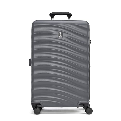 Image of Travelpro Maxlite Air V2 Hardside Expandable Checked Luggage, 8 Spinner Wheels, Lightweight Hard Shell Suitcase, TSA lock, Shadow Grey, Checked Medium 25-Inch