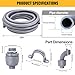 Wocloer 1-1/2 inch 25 Foot Liquid-Tight Conduit Kit, Flexible Non Metallic Electrical Conduit and Connector Kit, With 4 Straight and 3 Angle Fittings