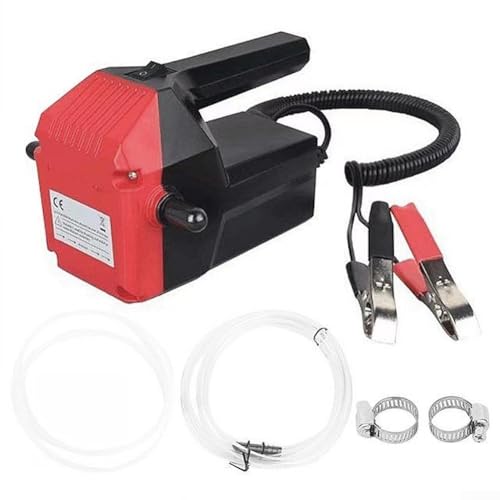 Bomba eléctrica de cambio de aceite de 12 V para extracción de aceite diésel y motor con bomba giratoria y conexión de alimentación de abrazadera, adecuada para motocicletas, vehículos y purificación