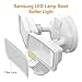 LEPOWER Solar Security Lights - Adjustable LED Heads, Waterproof, Motion Sensor, 5500K White Light, Ideal for Garage, Yard, Patio (White)