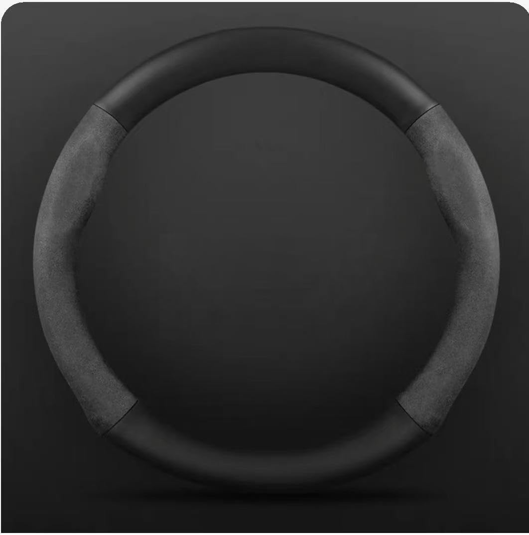 ZHANGLX Car Steering Wheel Cover for Mitsubishi Outlander 4/3/2/1.gen GN CW0 CW0W CWO CWOW 2003-2024, Stylish Non Slip Premium Steering Wheel Cover for Steering Wheel With Logo