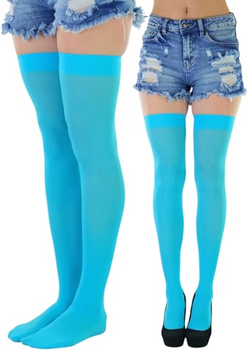 Image of ToBeInStyle Women's Nylon Thigh High Schoolgirl Opaque Stockings