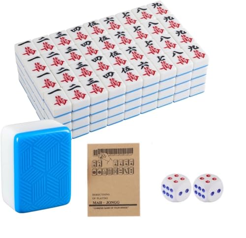 Set Clásico Mahjong Chino con 146 Fichas Azules