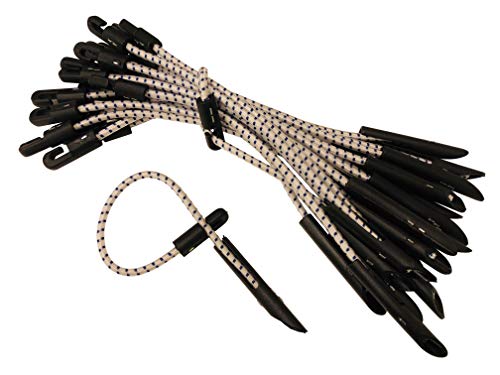 12-Inch Tarp Bungee Toggle Ties (20-Pack)