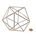 3D Geometric Himmeli Centerpiece & Hanging Ornament, Chrome Plated Metal - 6 Inch Size (Rose Gold)
