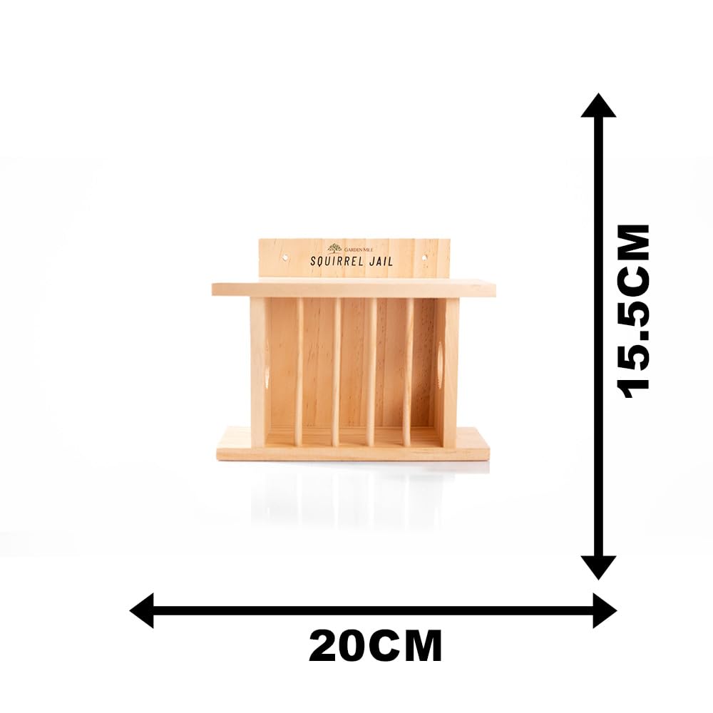 Garden Mile Comedero de ardillas y comedero para pájaros, mesa de picnic grande de madera, estación de alimentación duradera para vida silvestre al aire libre, adorno de jardín para pájaros y ardillas