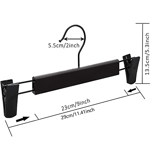 Trouser Hangers with Non-slip Adjustable Clips - Skirt Hangers (10 Pack), 10pack - Image 2