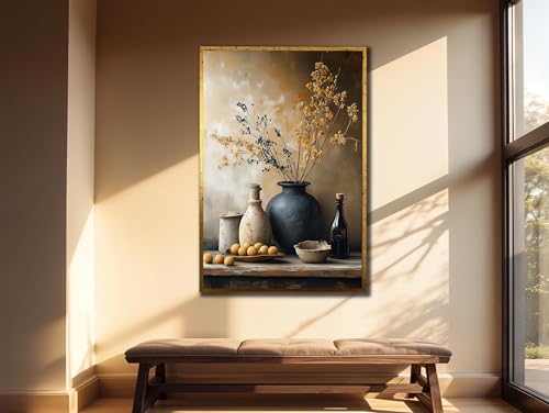 Toile impression nature morte vintage 70x110 d'art moderne