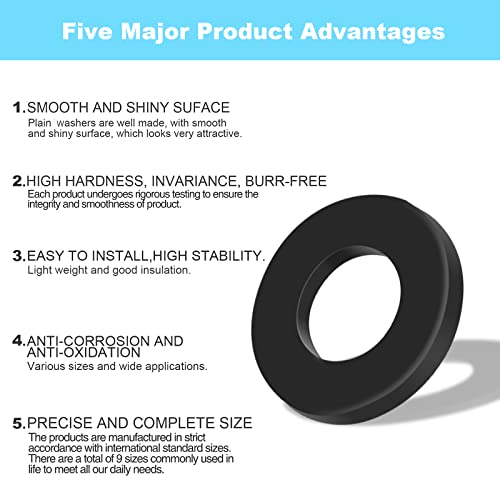 Ylyl ZHUYU031 1200 Pcs Nylon Flat Washers thumb #2
