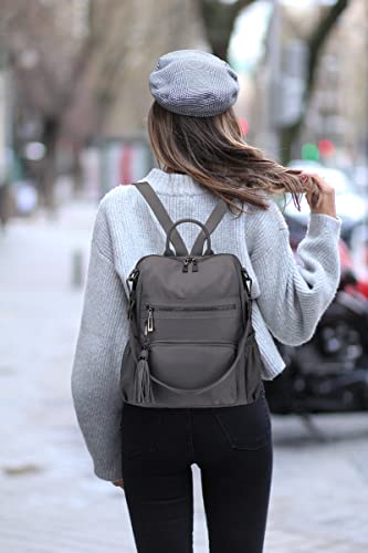 Image of Uromee Travel Backpack Purse for Women Nylon Ladies Fashion Tassel Shoulder Bag Convertible