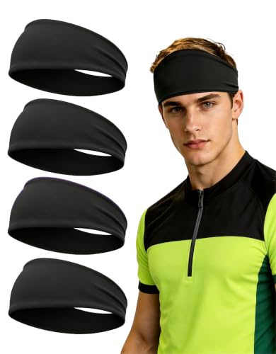 Image of Headbands for Men & Women, Sweat Headband Non-Slip Sweatband Sports Running Cycling Yoga Basketball Workout Football Training