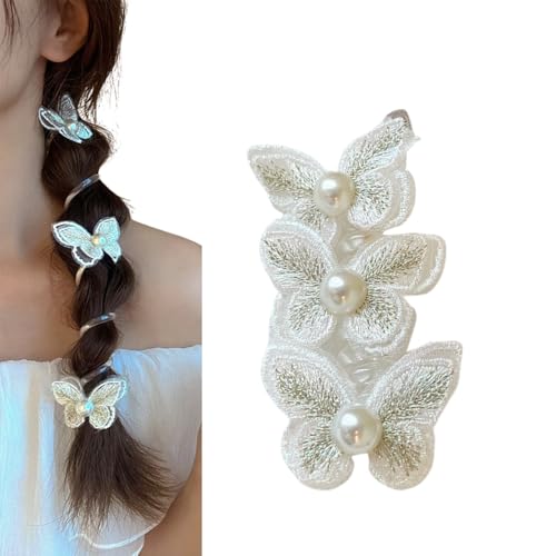 ヘアアクセサリー レディース 人気 ワイヤーポニー ヘアワイヤー アレンジワイヤー ヘアゴム 大人っぽい シンプル おしゃれ 細 ヘアゴム アレンジ自在 紐 おしゃれ (蝶ヘ/乳白)